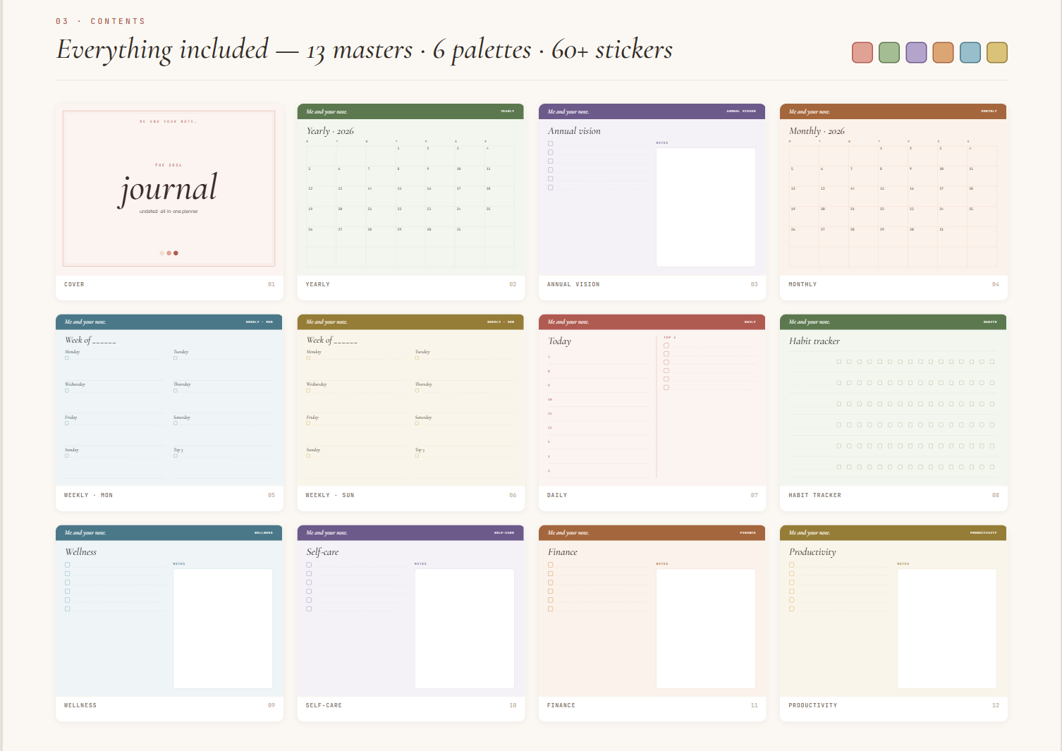 Annual Journal 2026 templates
