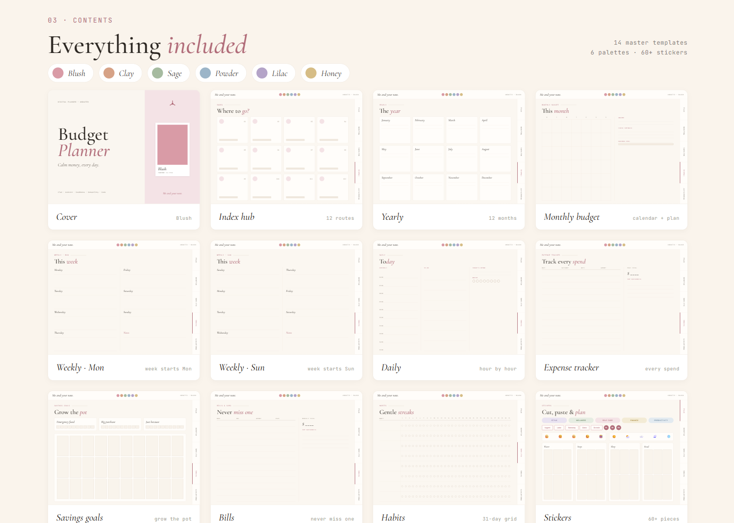 Budget Planner templates
