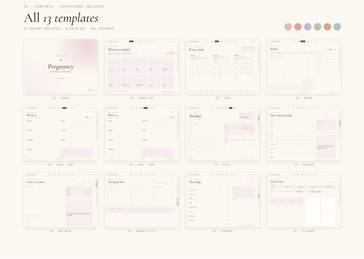Pregnancy Journal templates