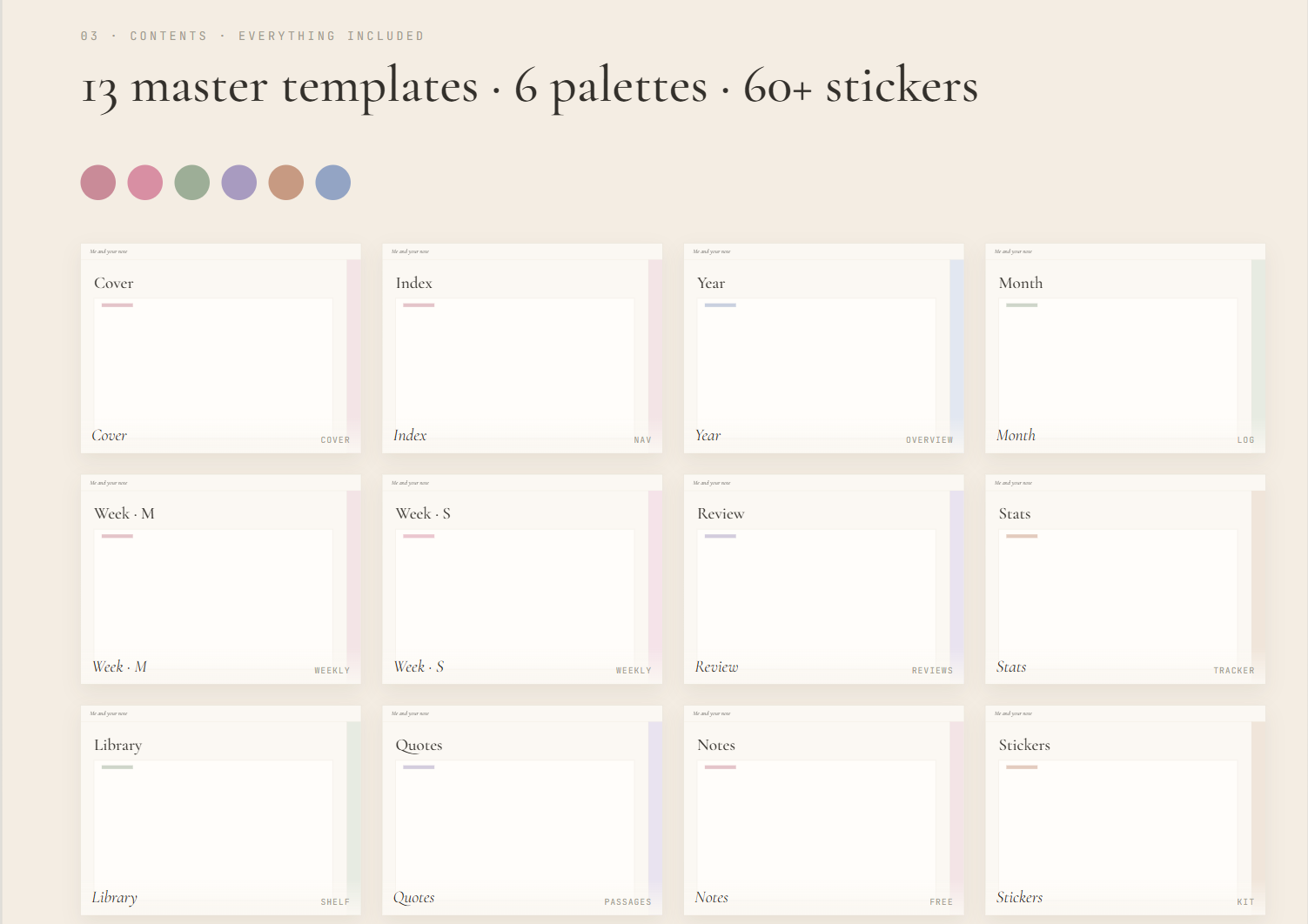 Reading Journal templates