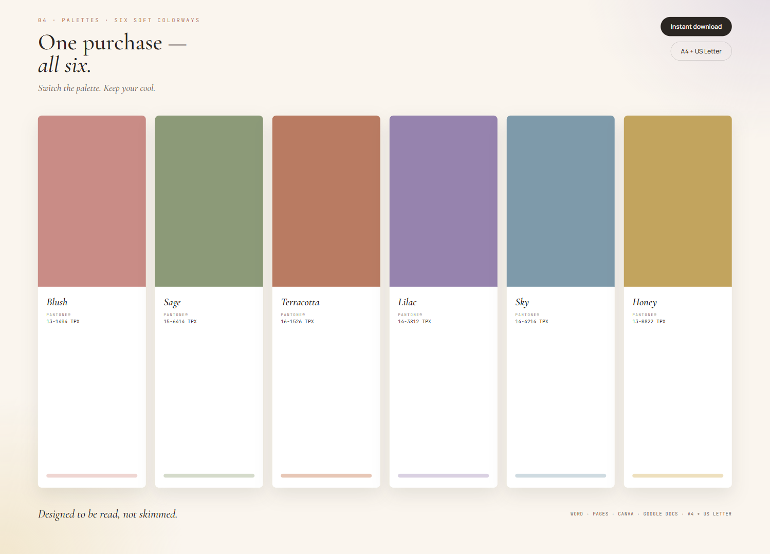 Poise Résumé Suite – templates